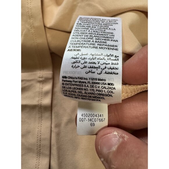 Chico's Women Tank Top 2 Large Peach Microfiber Contemporary Basic Knit City NWT - Picture 10 of 11